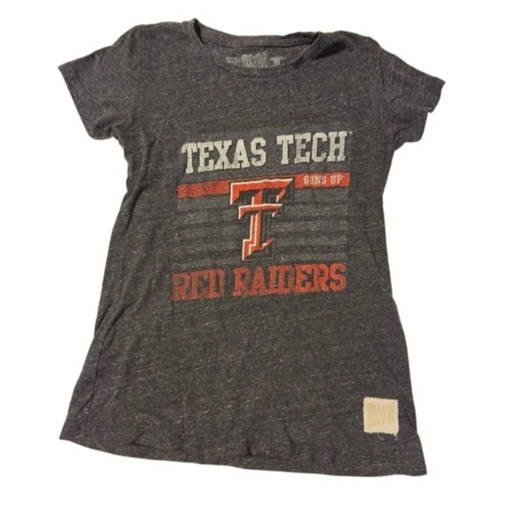 Texas Tech Red Raiders Retro Brand T Shirt Womens Small Gray‎ Guns Up